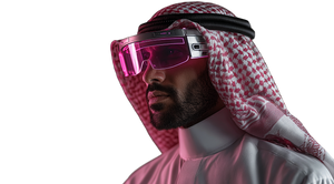 Futuristic Saudi Man Vinyl Car Decal Sticker – Waterproof & UV-Resistant 5.4