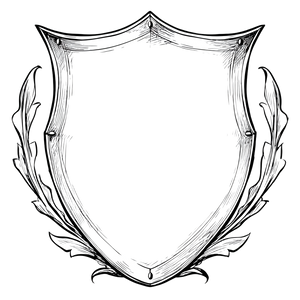 Vintage Crest Drawing Vinyl Car Decal Sticker – Waterproof & UV-Resistant 3.4133333333333336"