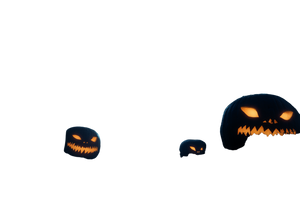 Scary Glowing Pumpkins Vinyl Car Decal Sticker – Waterproof & UV-Resistant 2.986666666666667"