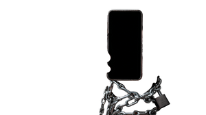 Chained Smartphone Hand Vinyl Car Decal Sticker – Waterproof & UV-Resistant 2.72"