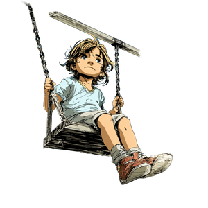 Kid On Swing Vinyl Car Decal Sticker – Waterproof & UV-Resistant 6.826666666666667"