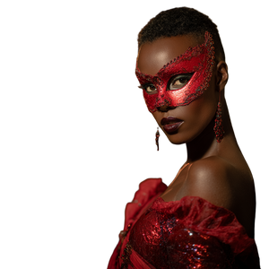 Spanish Dancer Mask Vinyl Car Decal Sticker – Waterproof & UV-Resistant 3.4133333333333336"