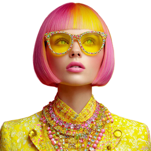 Neon Fashionista Vinyl Car Decal Sticker – Waterproof & UV-Resistant 3.4133333333333336"