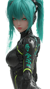 Futuristic Cyborg Portrait V6 Vinyl Car Decal Sticker – Waterproof & UV-Resistant 9.706666666666667"