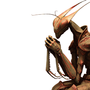 Mantis Humanoid Vinyl Car Decal Sticker – Waterproof & UV-Resistant 3.4133333333333336"