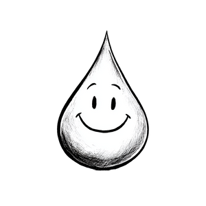 Smiling Water Drop Vinyl Car Decal Sticker – Waterproof & UV-Resistant 3.4133333333333336"