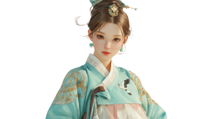 Celestial Korean Maiden Vinyl Car Decal Sticker – Waterproof & UV-Resistant 2.72"