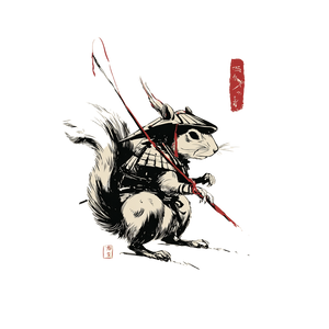 Samurai Squirrel V3 Vinyl Car Decal Sticker – Waterproof & UV-Resistant 6.826666666666667"