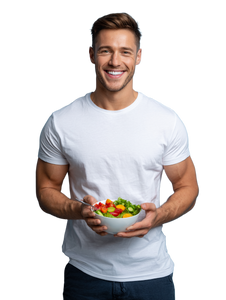 Smiling Salad Man Vinyl Car Decal Sticker – Waterproof & UV-Resistant 8.213333333333333"