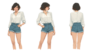 Girl With Short Hair V2 Vinyl Car Decal Sticker – Waterproof & UV-Resistant 2.72"