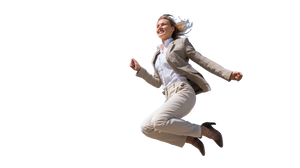 Floating Professional Woman Vinyl Car Decal Sticker – Waterproof & UV-Resistant 5.4