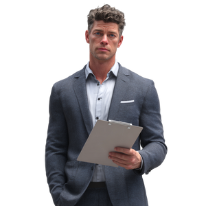 Skinny Suited Man Vinyl Car Decal Sticker – Waterproof & UV-Resistant 3.4133333333333336"