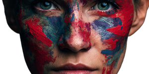 Abstract Painted Portrait Vinyl Car Decal Sticker – Waterproof & UV-Resistant 5.12"