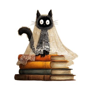 Whimsical Ghost Cat Vinyl Car Decal Sticker – Waterproof & UV-Resistant 6.826666666666667"