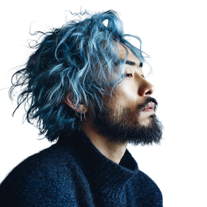 Blue-Haired Hipster Model Vinyl Car Decal Sticker – Waterproof & UV-Resistant 3.4133333333333336"