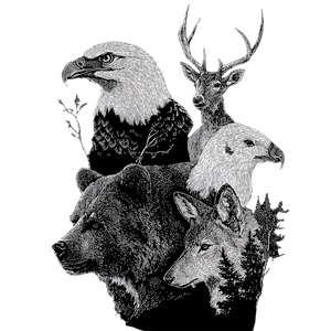 Wildlife Shirt Design Vinyl Car Decal Sticker – Waterproof & UV-Resistant 6.826666666666667"