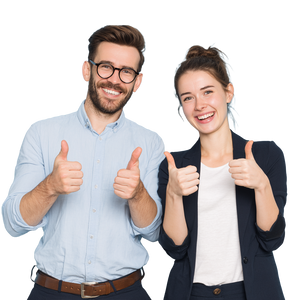 Smiling Coworkers Celebrate Vinyl Car Decal Sticker – Waterproof & UV-Resistant 3.4133333333333336"