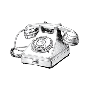 Vintage Telephone Logo Vinyl Car Decal Sticker – Waterproof & UV-Resistant 6.826666666666667"