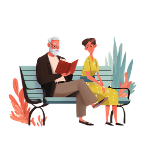 Park Reading Scene Vinyl Car Decal Sticker – Waterproof & UV-Resistant 6.826666666666667"