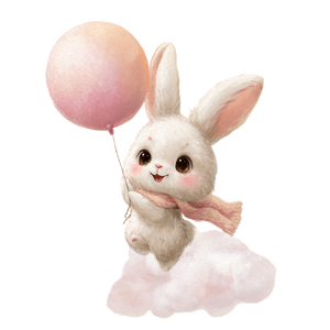 Chibi Baby Bunny Vinyl Car Decal Sticker – Waterproof & UV-Resistant 3.4133333333333336"