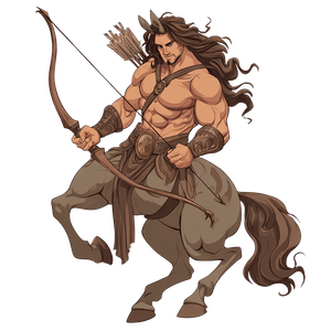 Muscular Cartoon Centaur Vinyl Car Decal Sticker – Waterproof & UV-Resistant 3.4133333333333336"
