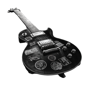 Decorated Electric Guitar Vinyl Car Decal Sticker – Waterproof & UV-Resistant 3.4133333333333336"