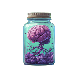 Brain In Jar Vinyl Car Decal Sticker – Waterproof & UV-Resistant 6.826666666666667"