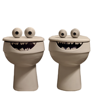 Toilet Monster Vinyl Car Decal Sticker – Waterproof & UV-Resistant 3.4133333333333336"