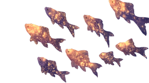 Stellar Constellation Fish Vinyl Car Decal Sticker – Waterproof & UV-Resistant 5.4