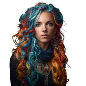 Colorful Hair Beauty V3 Vinyl Car Decal Sticker – Waterproof & UV-Resistant 3.4133333333333336"