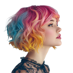 Colorful Hair Portrait V3 Vinyl Car Decal Sticker – Waterproof & UV-Resistant 6.826666666666667"