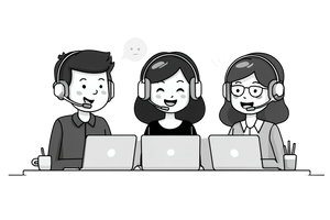 Callcenter Support Team Vinyl Car Decal Sticker – Waterproof & UV-Resistant 5.97333333333333
