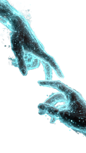 Glowing Digital Hands V2 Vinyl Car Decal Sticker – Waterproof & UV-Resistant 9.706666666666667"