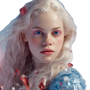 Ethereal Albino Woman V6 Vinyl Car Decal Sticker – Waterproof & UV-Resistant 3.4133333333333336"
