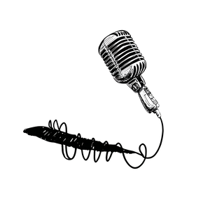 Old Style Microphone Vinyl Car Decal Sticker – Waterproof & UV-Resistant 6.826666666666667"