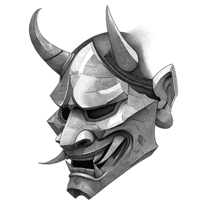 Oni Mask V36 Vinyl Car Decal Sticker – Waterproof & UV-Resistant 3.4133333333333336"