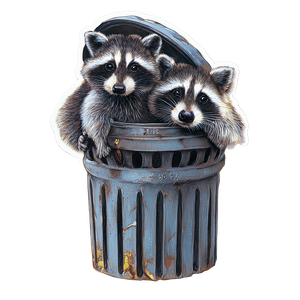 Funny Raccoons Sticker Vinyl Car Decal Sticker – Waterproof & UV-Resistant 3.4133333333333336"