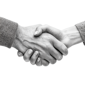 Hands Shaking V2 Vinyl Car Decal Sticker – Waterproof & UV-Resistant 3.4133333333333336"