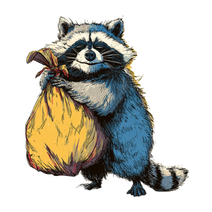 Smug Raccoon Vinyl Car Decal Sticker – Waterproof & UV-Resistant 3.4133333333333336"