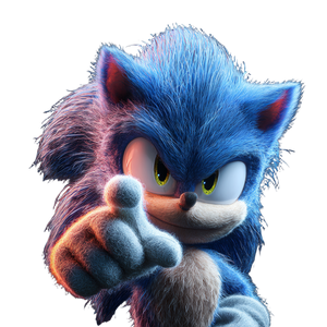 3D Sonic Character Vinyl Car Decal Sticker – Waterproof & UV-Resistant 3.4133333333333336"
