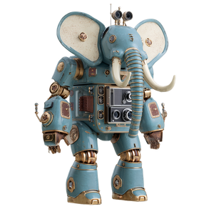 Elephant Robot Vinyl Car Decal Sticker – Waterproof & UV-Resistant 6.826666666666667"