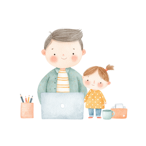 Child And Dad Vinyl Car Decal Sticker – Waterproof & UV-Resistant 3.4133333333333336"