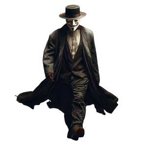 Anonymous Figure Vinyl Car Decal Sticker – Waterproof & UV-Resistant 3.4133333333333336"