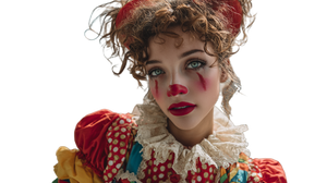 Dancing Clown Woman Vinyl Car Decal Sticker – Waterproof & UV-Resistant 2.72"
