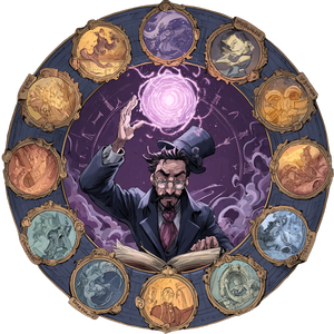 Zodiac Magician Vinyl Car Decal Sticker – Waterproof & UV-Resistant 3.4133333333333336"