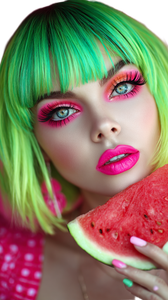 Watermelon Inspired Girl Vinyl Car Decal Sticker – Waterproof & UV-Resistant 4.8533333333333335"