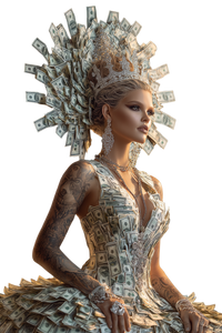 Dollar Dress Model Vinyl Car Decal Sticker – Waterproof & UV-Resistant 4.4