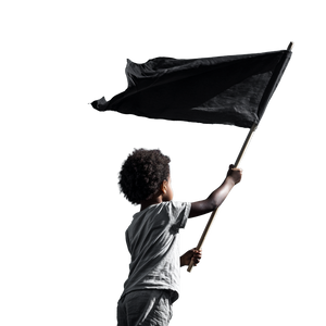 Child Holding Flag Vinyl Car Decal Sticker – Waterproof & UV-Resistant 3.4133333333333336"