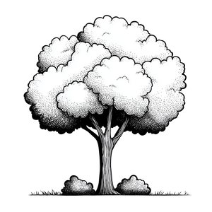 Simple Cartoon Tree Vinyl Car Decal Sticker – Waterproof & UV-Resistant 6.826666666666667"