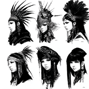 Manga Female Sketches Vinyl Car Decal Sticker – Waterproof & UV-Resistant 3.4133333333333336"